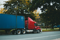 Truck on a multi-state highway route