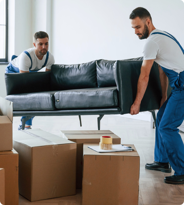 Shifto movers carrying furniture