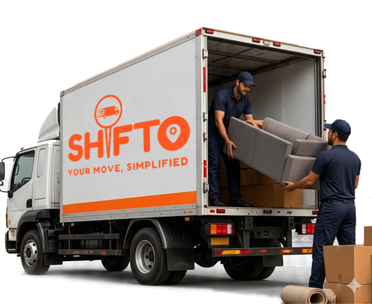 Shifto movers loading household items
