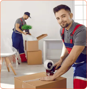 Shifto mover sealing a packed box